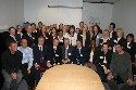 The team from CBA Law at the opening of their new offices in Ipswich with Town players (click to enlarge)