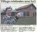 Local paper coverage for R.G.Carter. Ipswich - new village hall completed Acton. (click to enlarge)