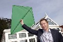 Eddie Burgess of Countryside Conservatories celebrates achieving the kite mark (click to enlarge)